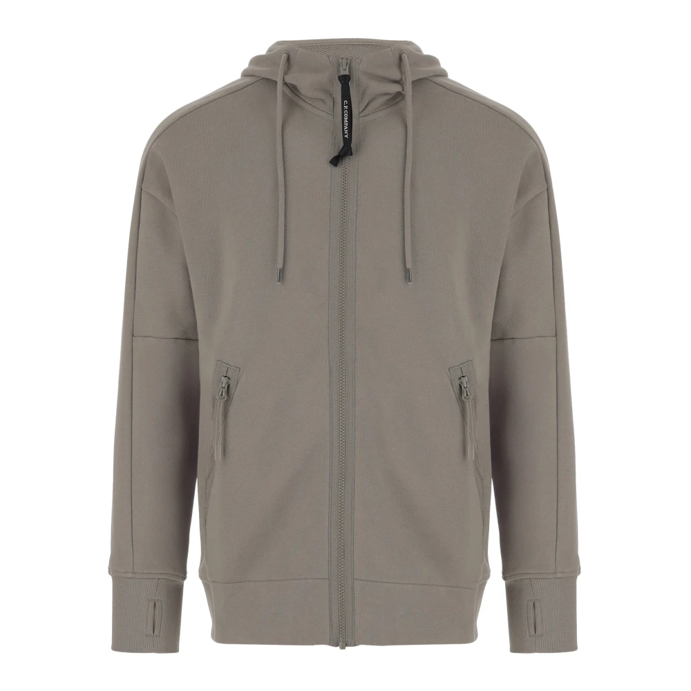 C.p. Company Men's Gray Cotton Sweatshirt With Goggles