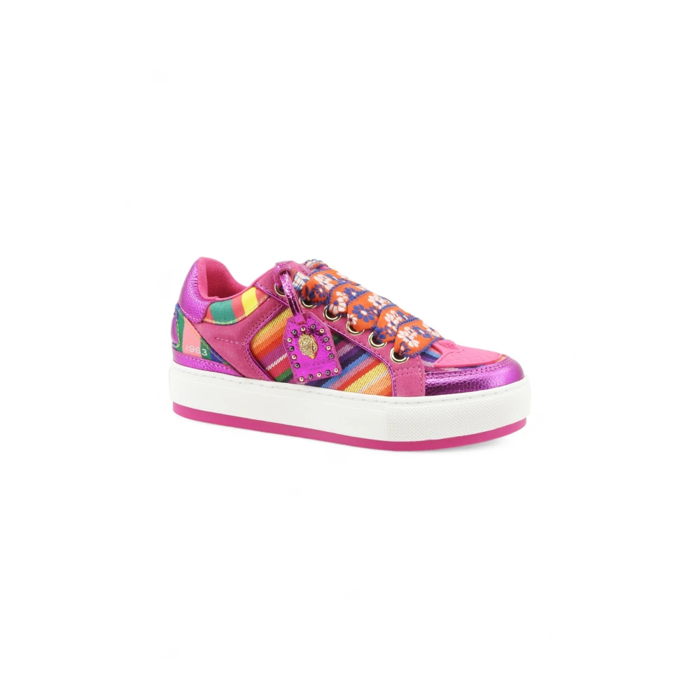 Kurt Geiger Southbank Tag Sneaker Dames Schoenen Veelkleurig Multicolor