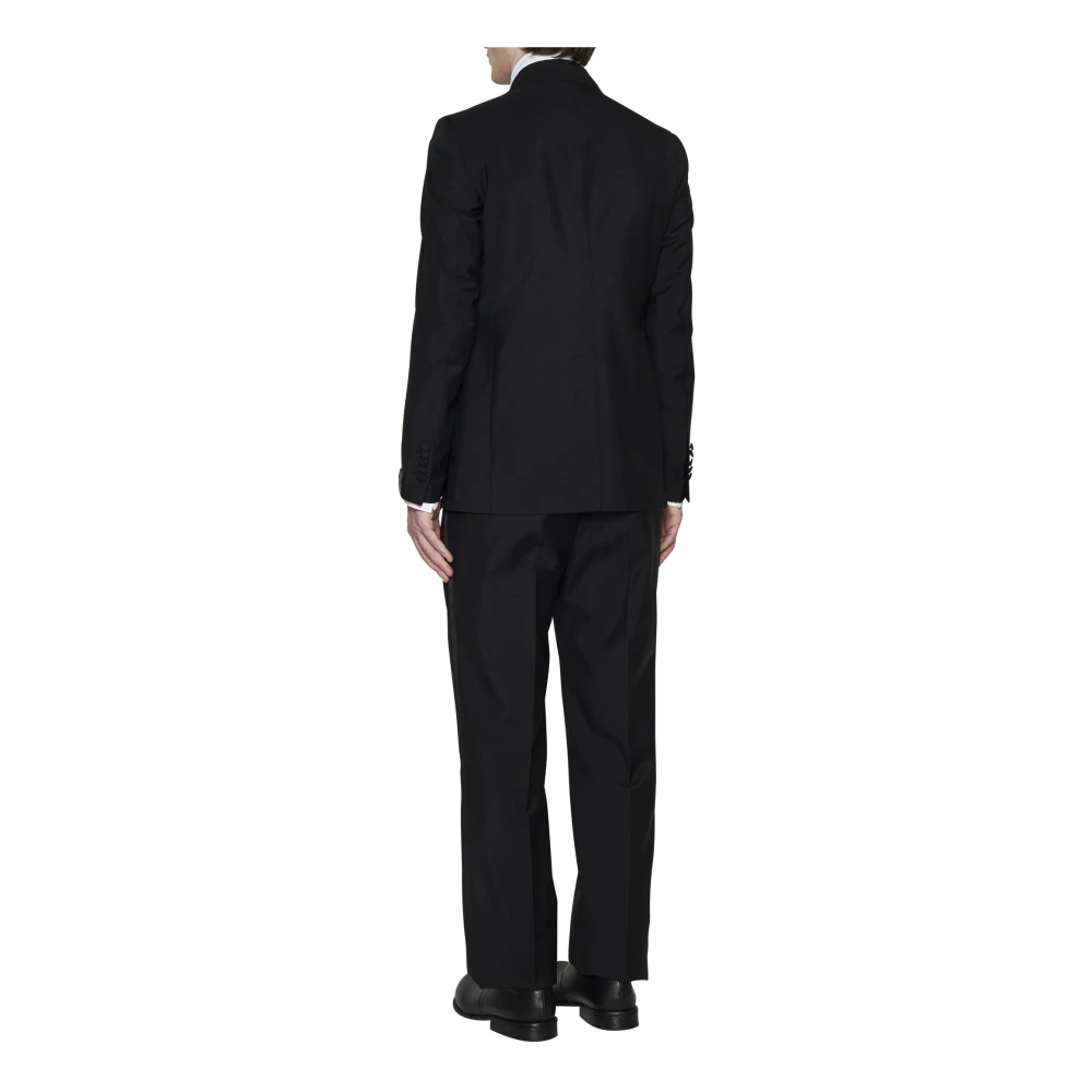Tagliatore Zwart Jurk Set Jas Broek Black Heren
