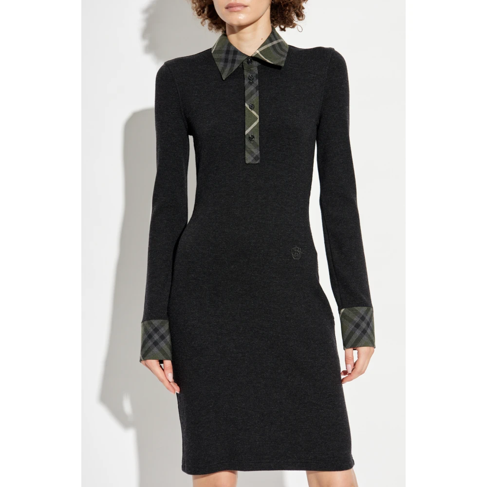 Burberry Wollen jurk Black Dames