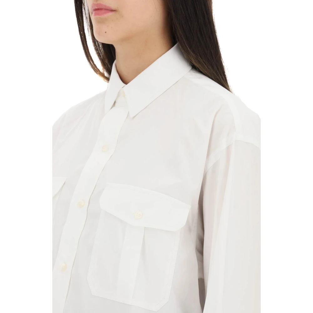 Wardrobe.nyc Klassieke Witte Button-Up Overhemd White Dames