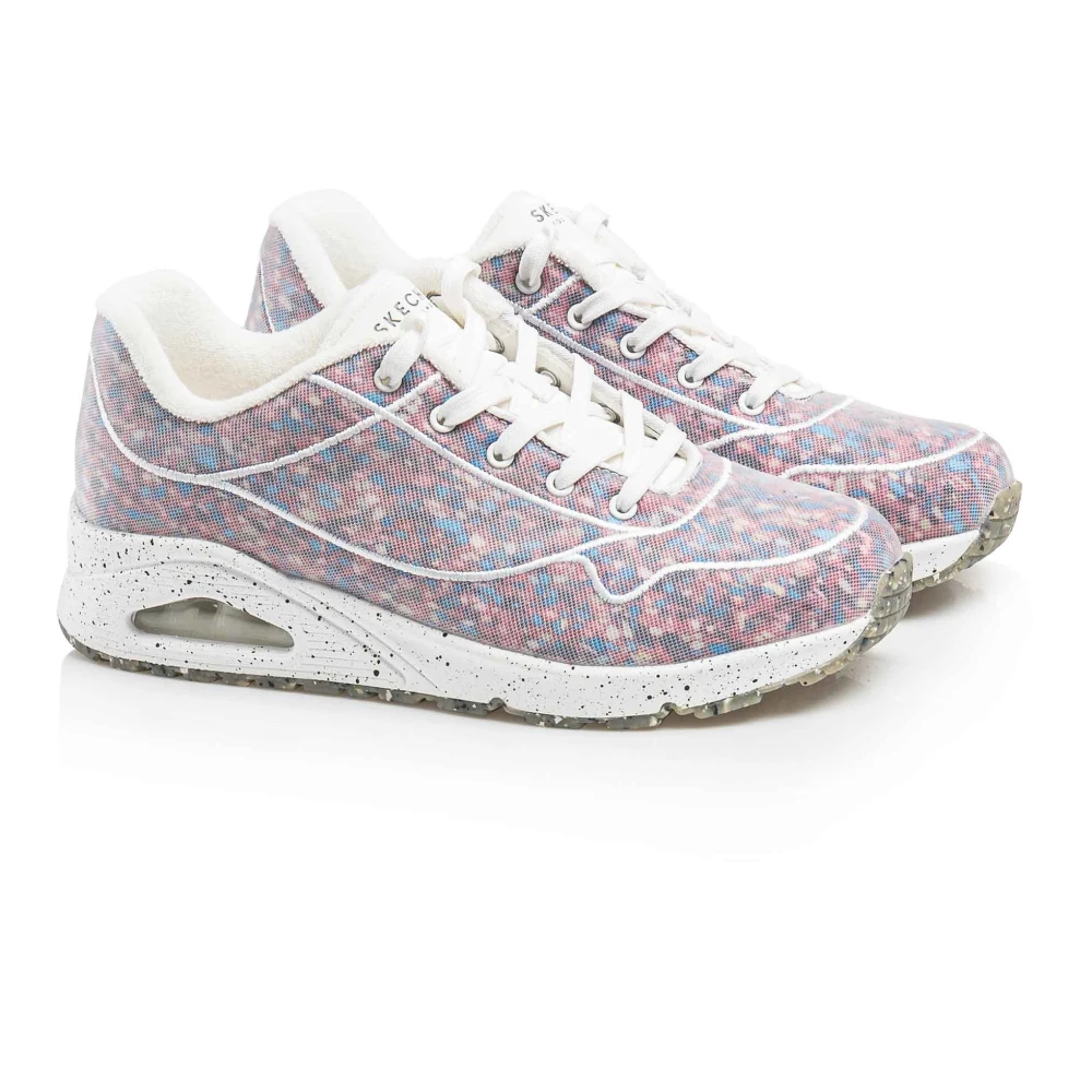 Skechers Kleurrijke Sneakers Uno-Planet Dames Schoenen Veelkleurig Multicolor