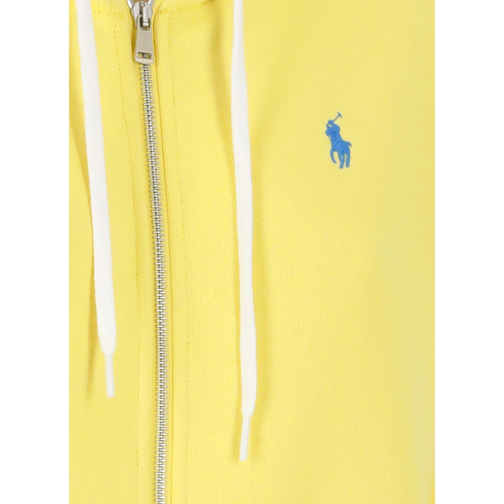 Ralph Lauren Gele Katoenen Hoodie met Iconisch Pony Logo Yellow Dames