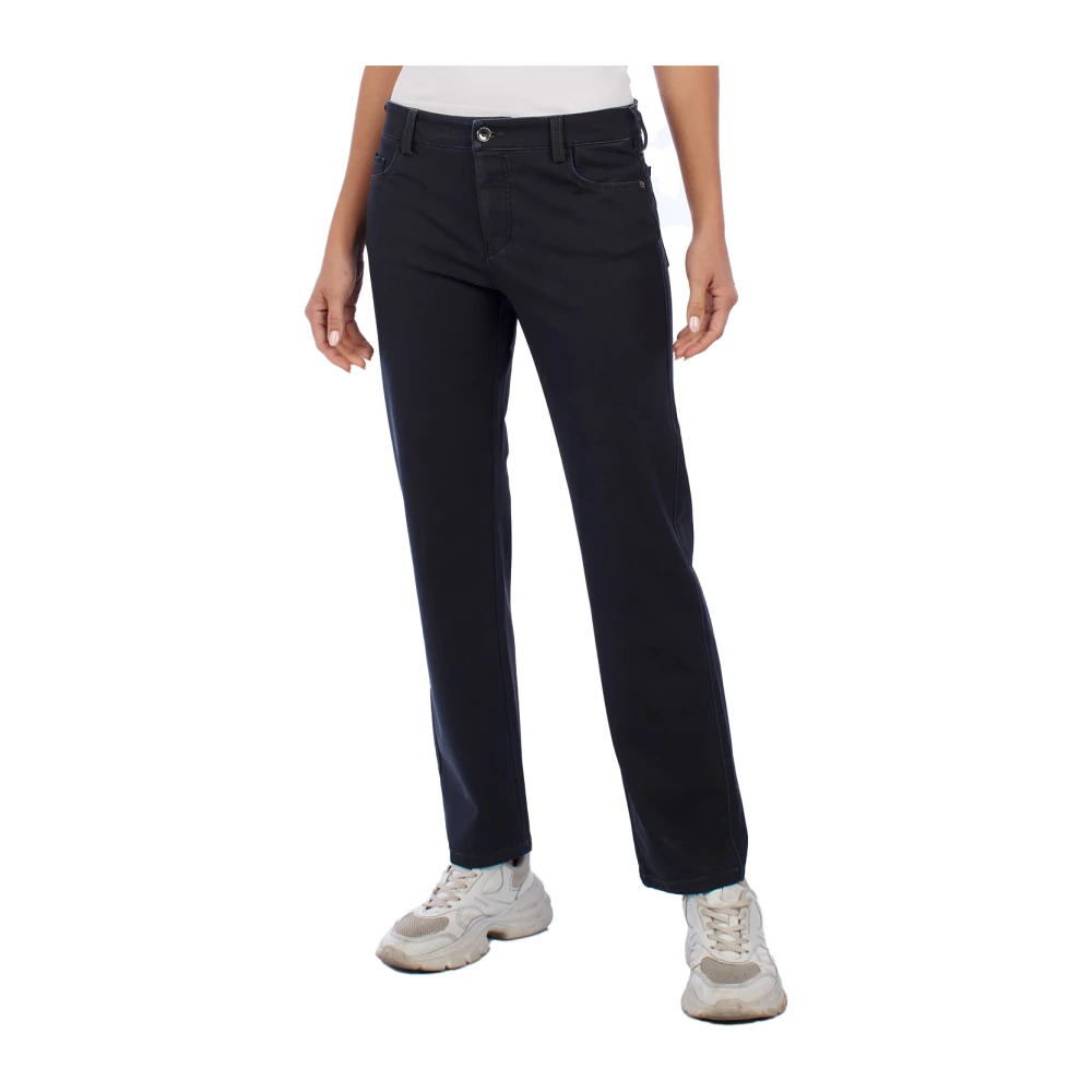 Emporio Armani Women's Black Classic Straight-Cut Pants