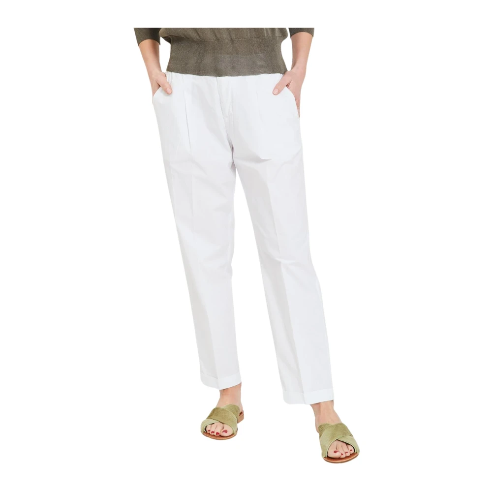 Alpha Studio Geplooide Broek White Dames