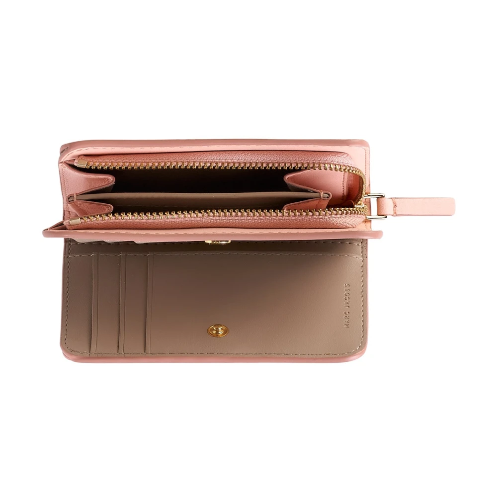 Marc Jacobs Roze Leren Mini Compact Portemonnee Pink Dames