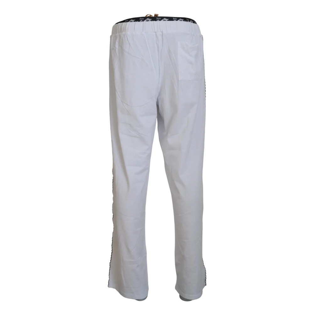 John Galliano Elegante wijde pijp katoenen broek White Heren