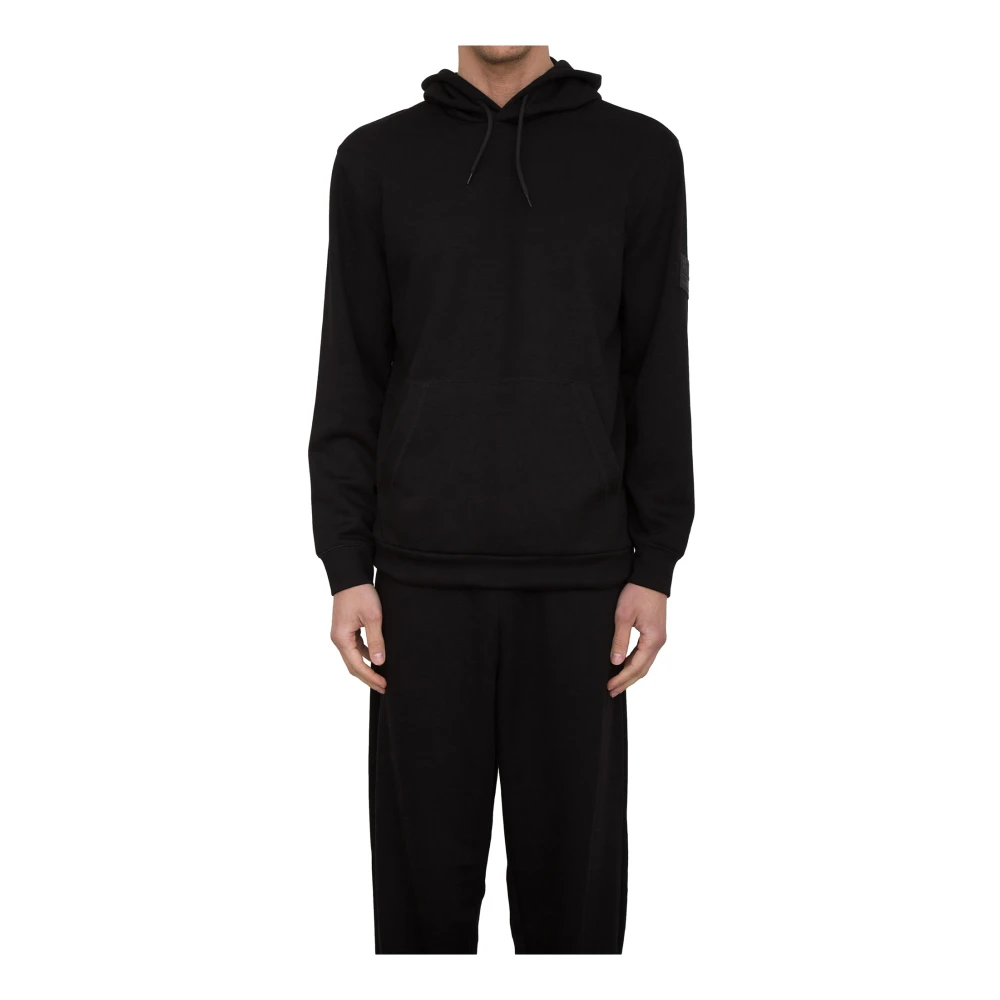 Emporio Armani Ea7 Men's Black Sweatshirt Stylish Casual Fashion Clothing