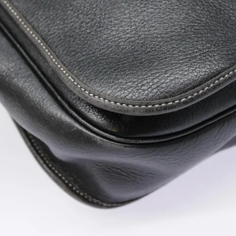 Dior Vintage Pre-owned Leather dior-bags Black Dames