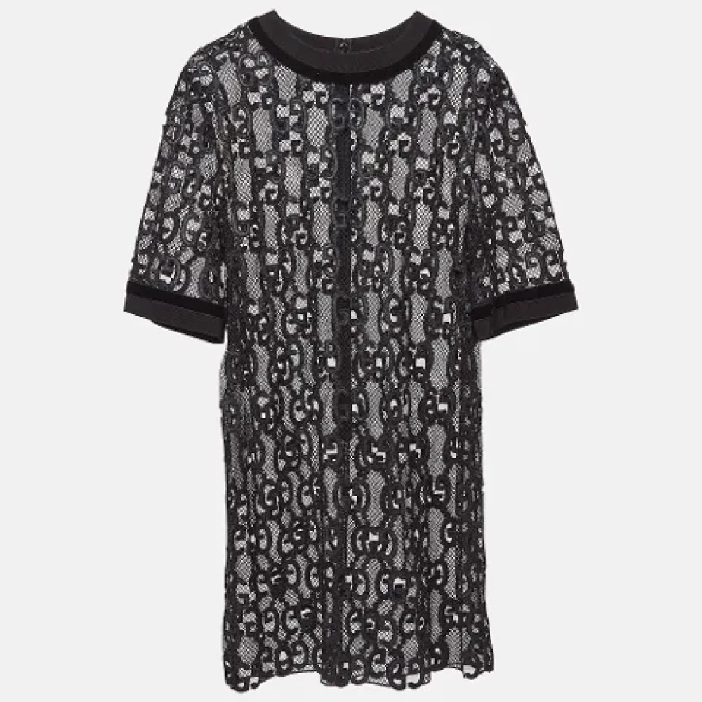 Gucci Vintage Pre-owned Lace dresses Black Dames