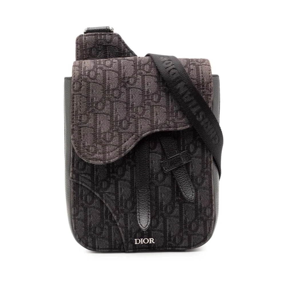 Dior Vintage Women's Brown Pre-Owned Vertical Messenger Bag