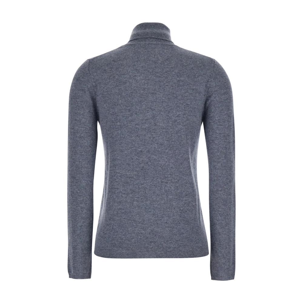 Plain Units Cashmere High Neck Sweater Grey Gray Dames
