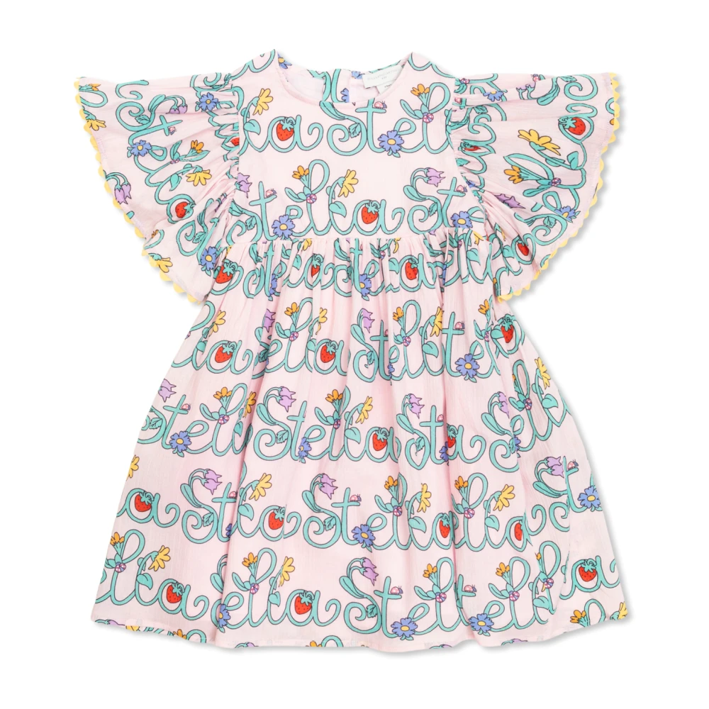 Stella Mccartney Kids Pink Logo Cotton Dress Y Size 6 - Mytheresa - Image 2