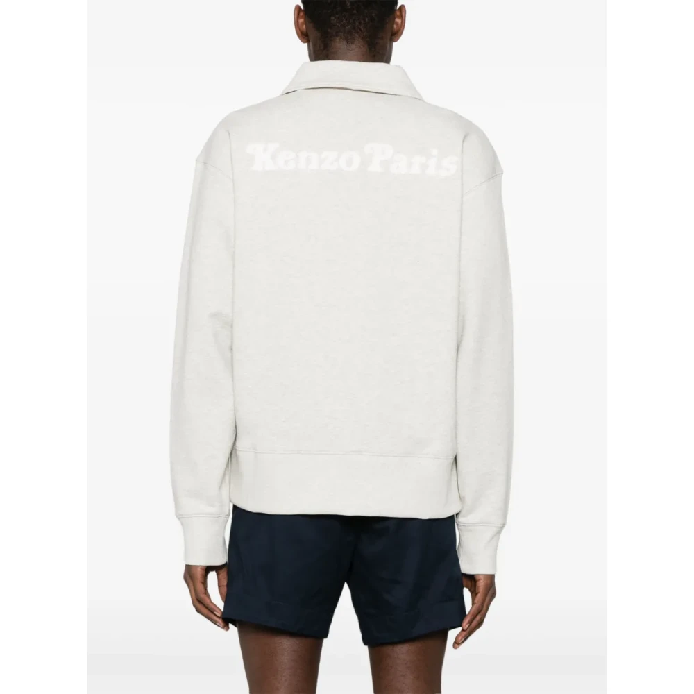 Kenzo Grijze Sweater met 'Verdy Market' Borduurwerk Gray Heren