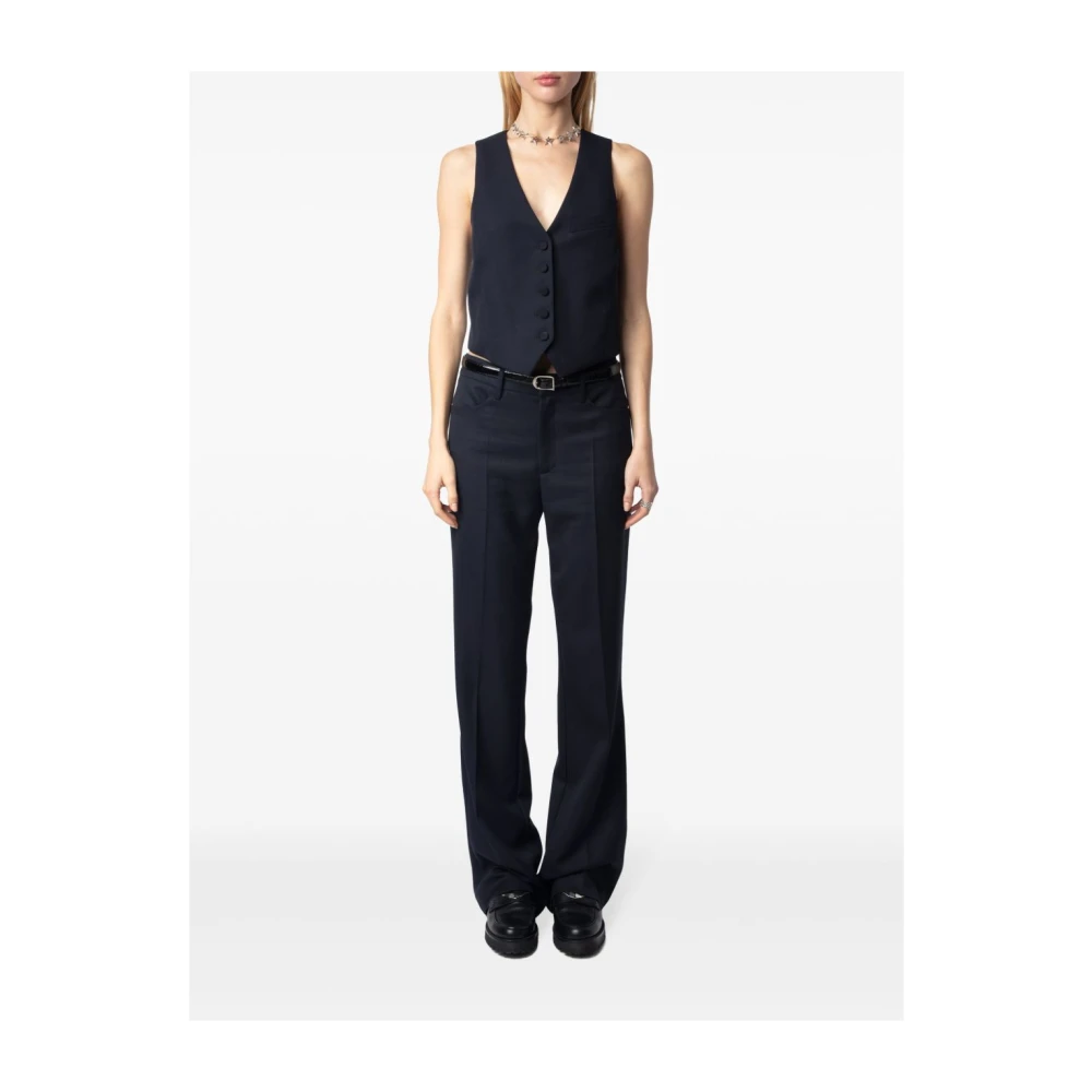Zadig & Voltaire Pistol Grain de Poudre Broek Blue Dames