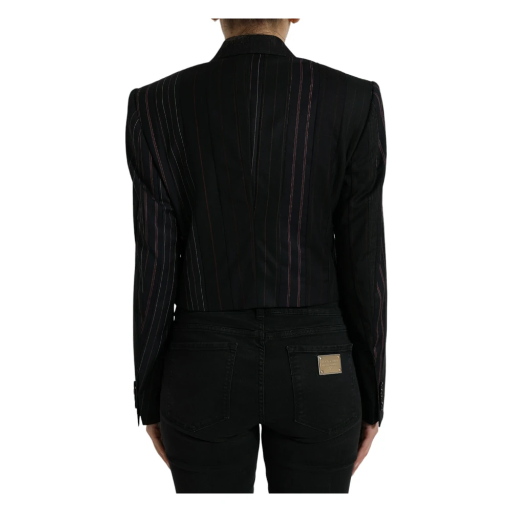 Dolce & Gabbana Gestreepte wollen blazer Black Dames