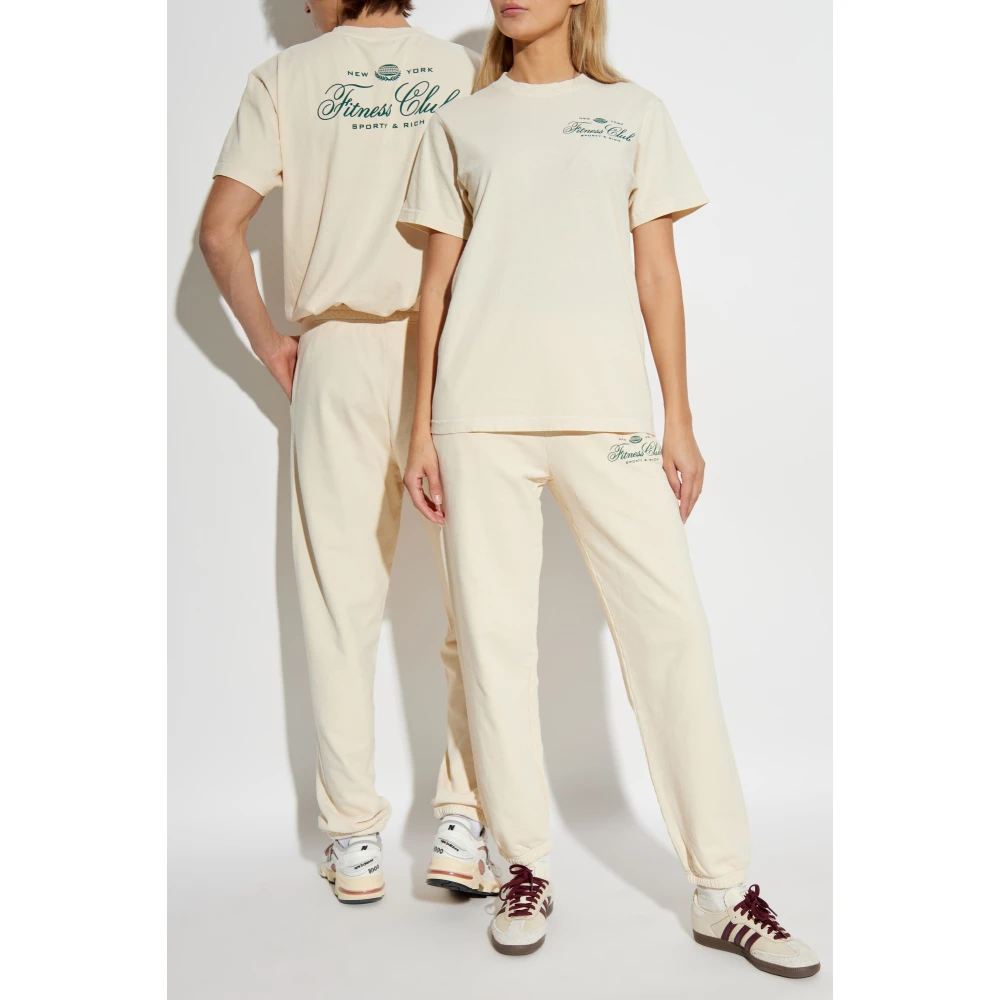 Sporty & Rich Sweatpants uit de Wall Street collectie Beige Unisex
