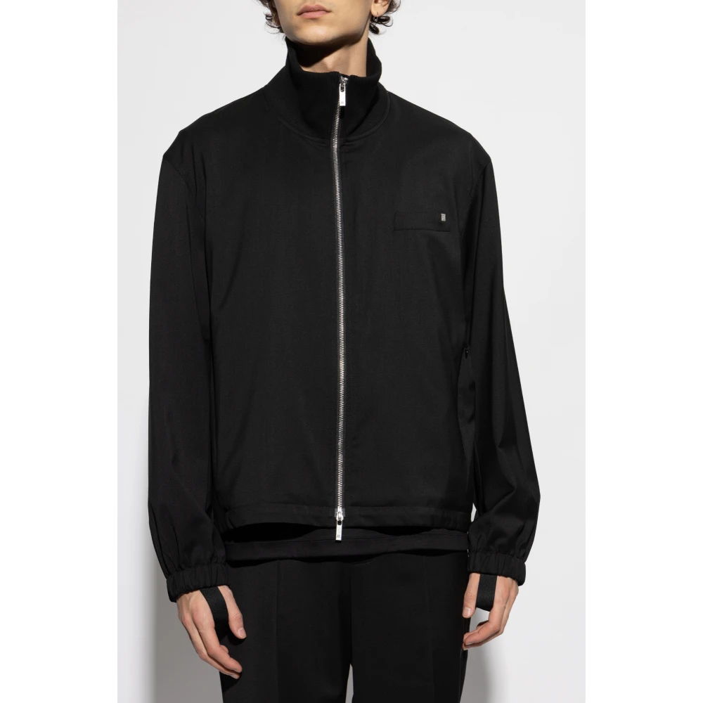 Helmut Lang Wollen jas met zakken Black Heren