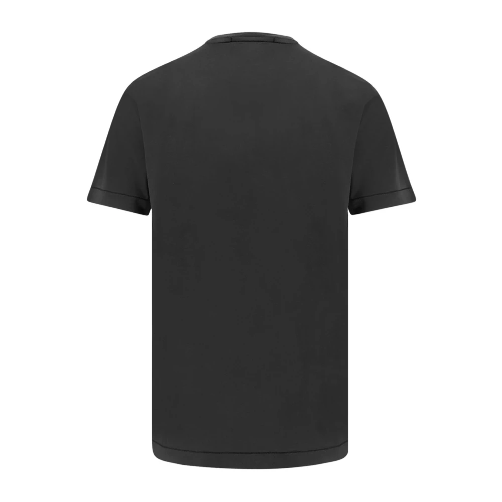 Stone Island Katoenen Logo T-shirt Black Heren