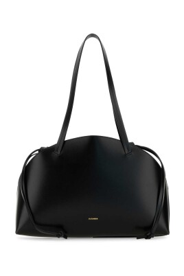 black-leather-curve-shoulder-bag