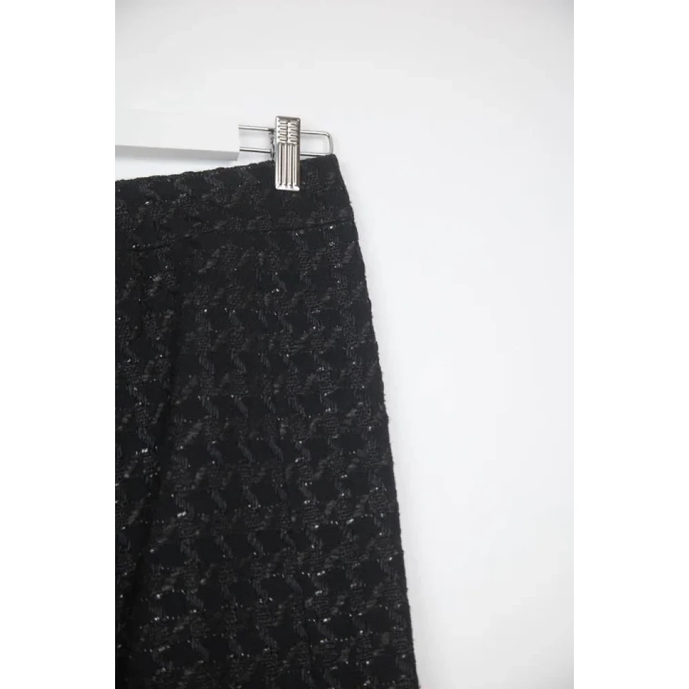 Chanel Vintage Pre-owned Fabric bottoms Black Dames