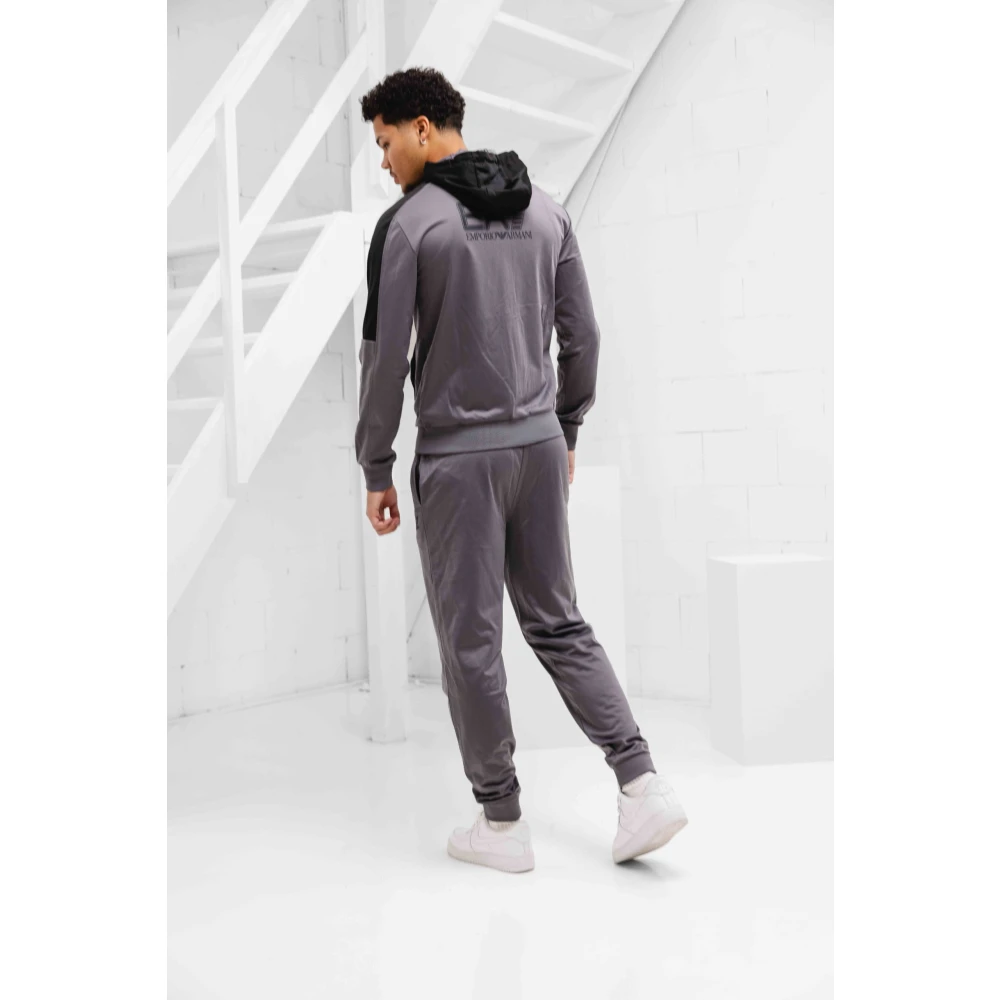 Emporio Armani Grijze Heren Trainingspak Met Capuchon Sportieve Stijl Gray Heren