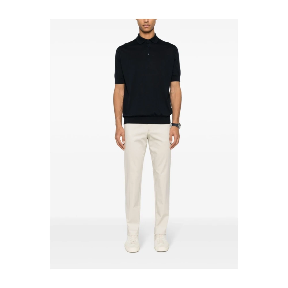 Lardini Blauwe Polo T-shirts en Polos Blue Heren