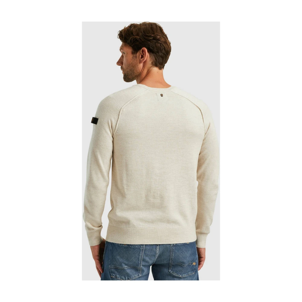 PME Legend R-neck soft blend pullover Beige Heren