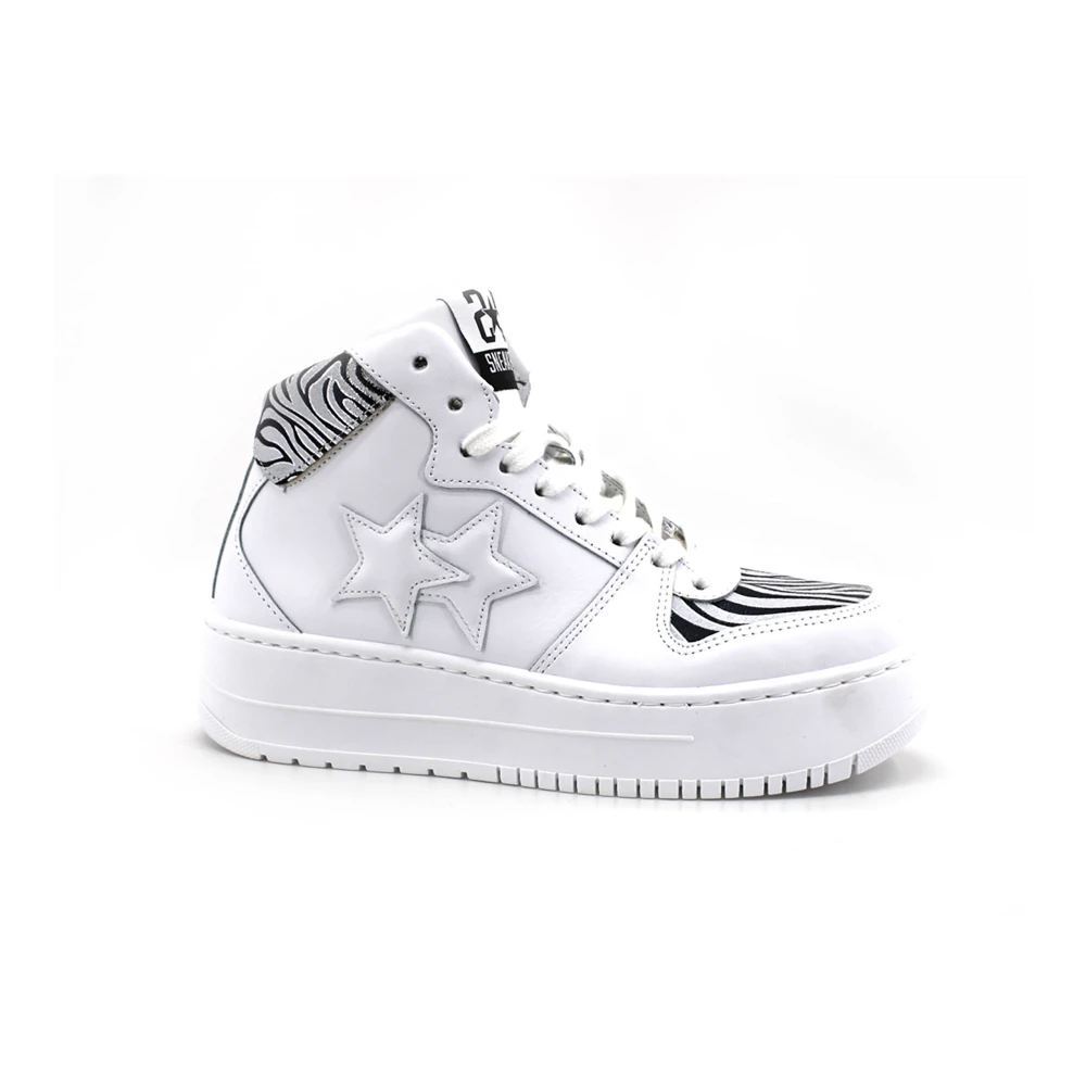2Star Sneaker High Retro Dames Schoenen Wit