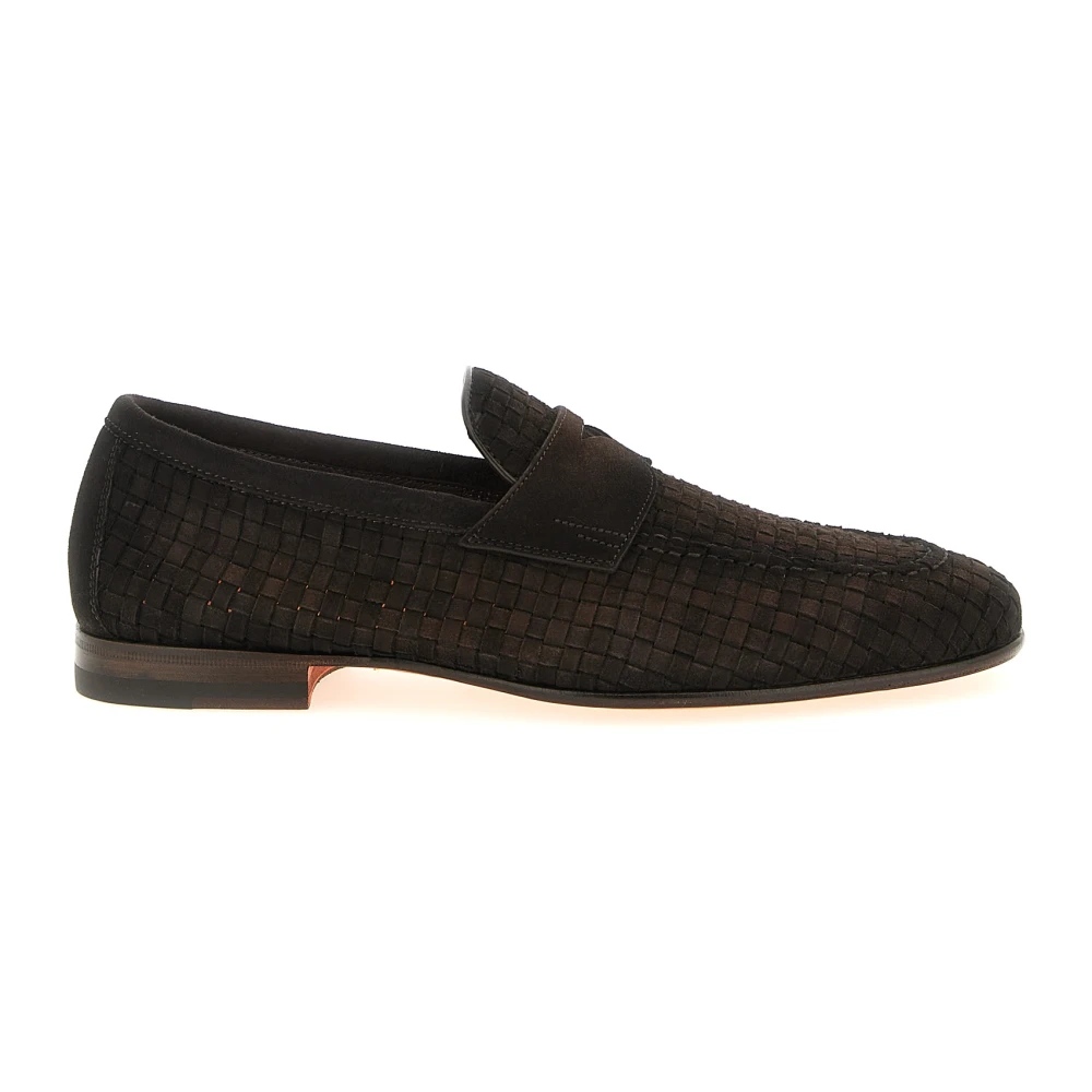Santoni Men's Brown Loafers, 9 Uk, Carlo Loafers