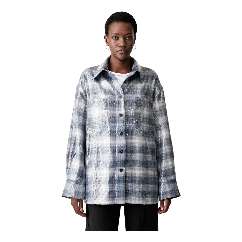 Pinko Donna Blu - Giacca Camicia - Jackets - S