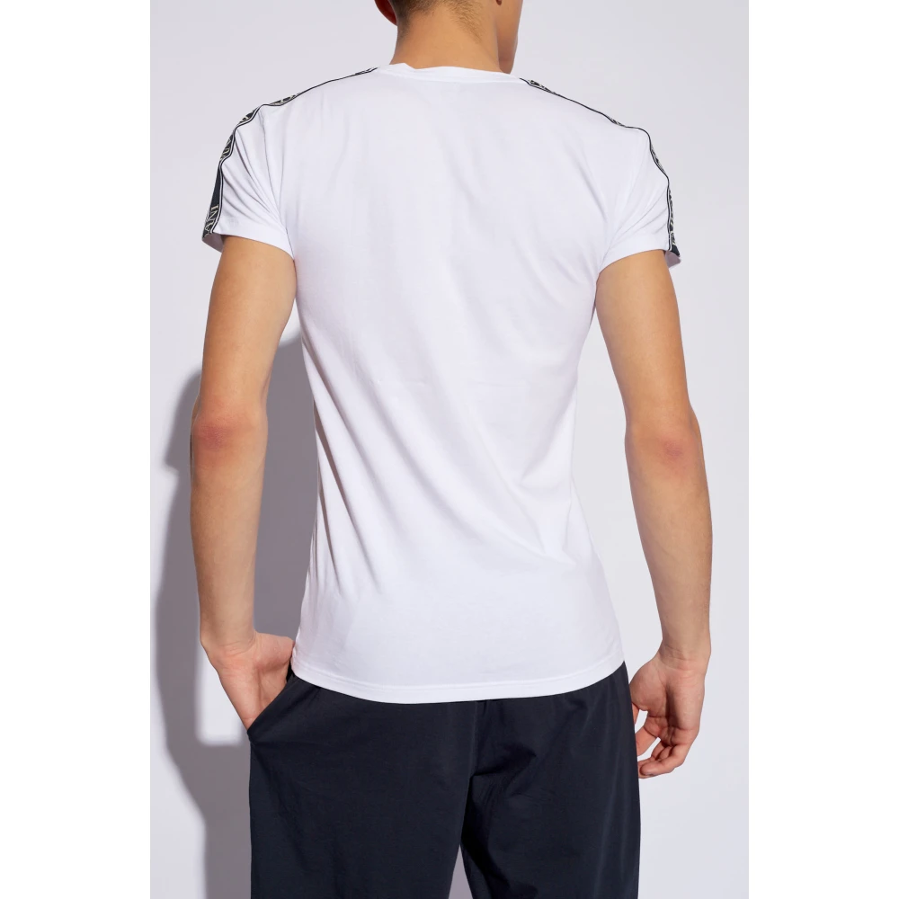 Emporio Armani Biologisch katoenen T-shirt White Heren