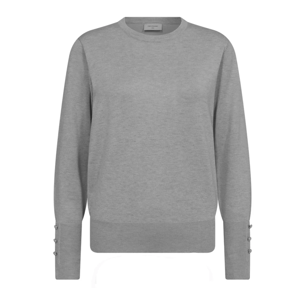 Freequent Zachte en stijlvolle cardigan met knopen Gray Dames