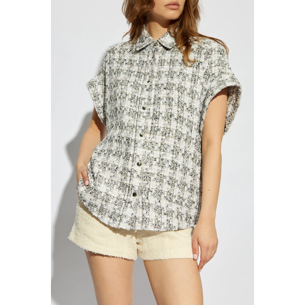 IRO Tweed Shirt 'Gaidan' Gray Dames