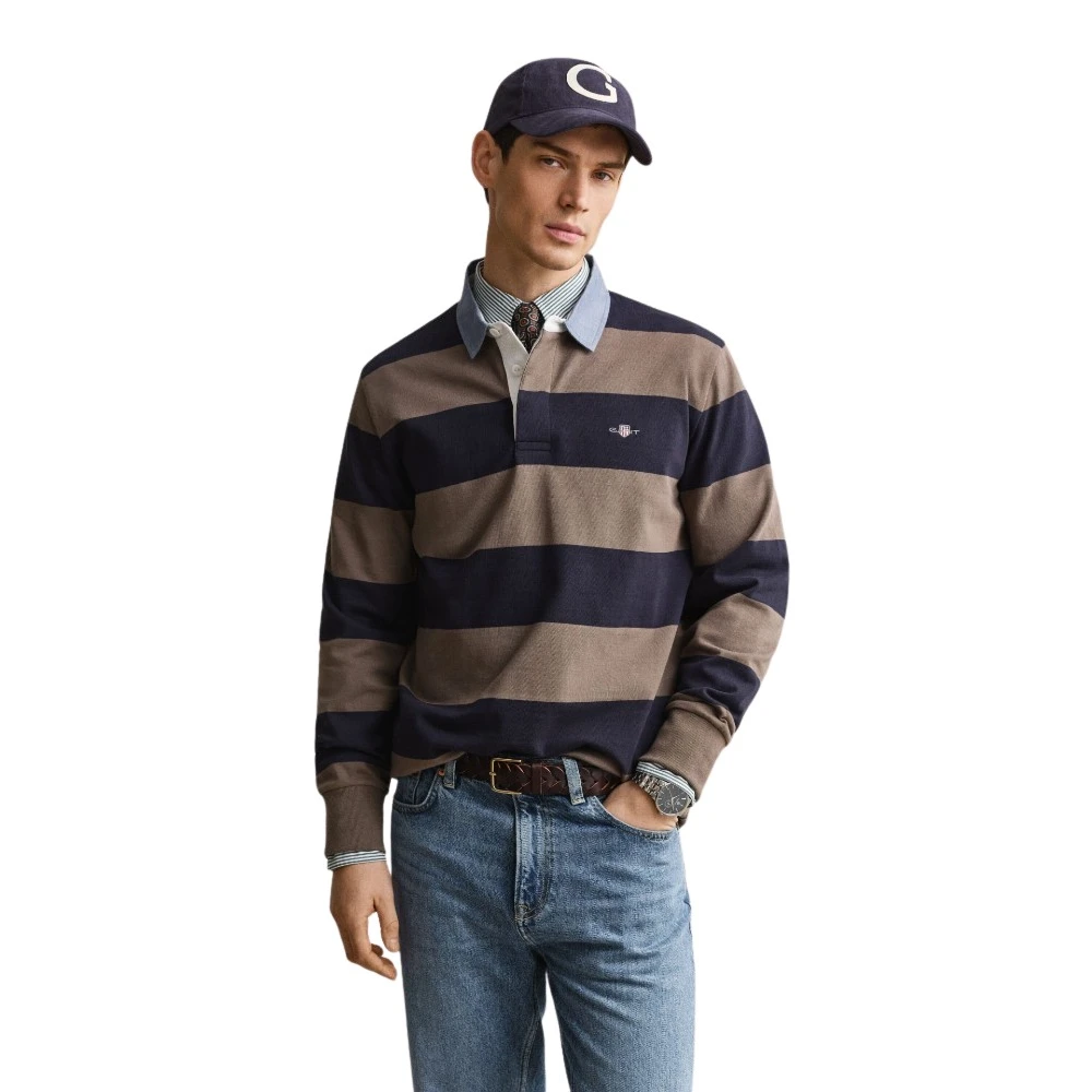 GANT Men's Reg Chambray Stripe Heavy Rugger Polo Shirt (Pack of 1) - Image 6