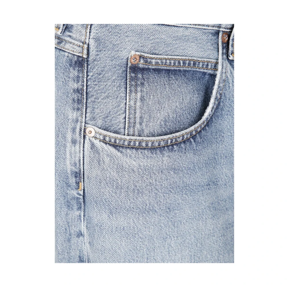 Agolde Blauw-Grijze Katoenen Jeans met Whiskering Blue Heren
