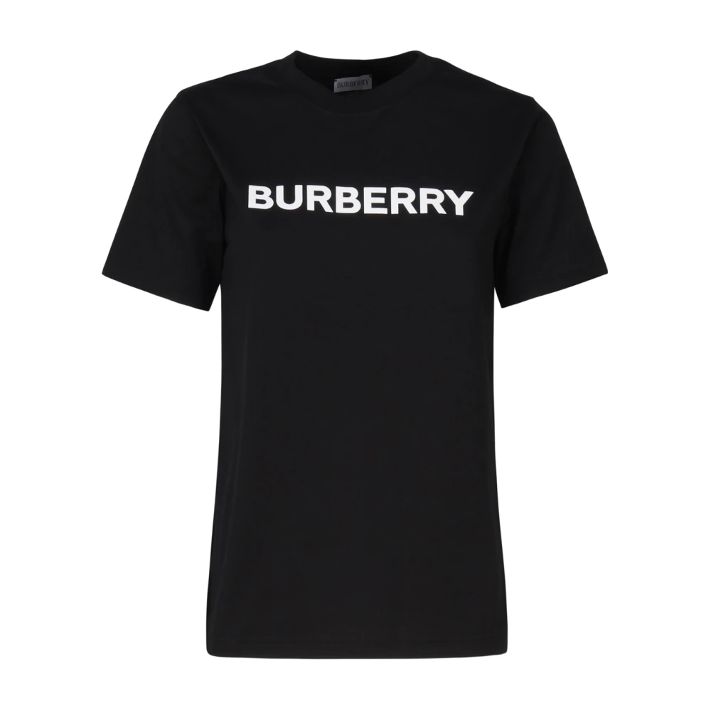 Burberry Zwarte T-shirts en Polos met 98% Katoen Black Dames