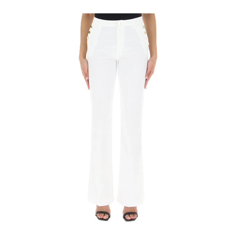 Kocca Wijde Pijp Katoenen Jeans White Dames