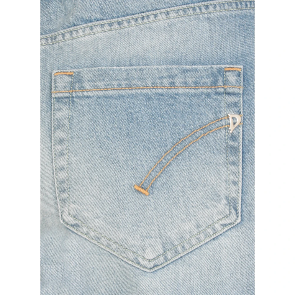 Dondup Blauwe Katoenen Jeans met Juweelknopen Blue Dames