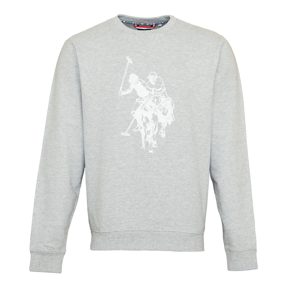 U.s. Polo Assn. Sportieve Sweatshirt Pullover zonder capuchon Gray Heren