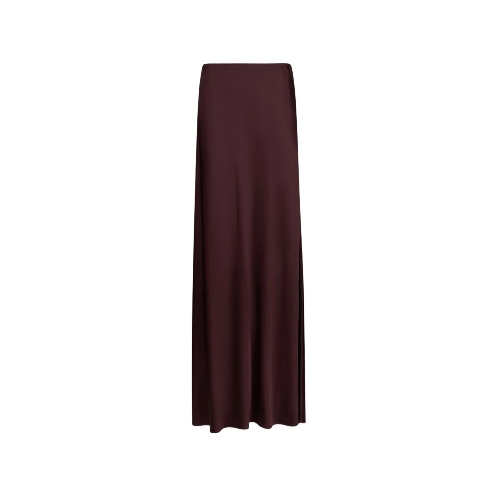 Liu Jo Vrouw Bruin Rokken Dames, M, Satijn, Maxi Rok Met Sleep