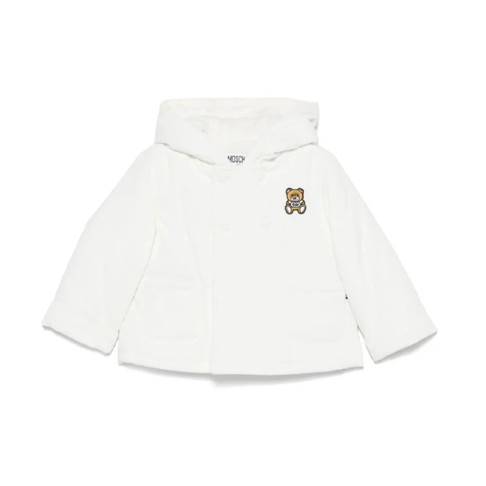 Moschino White Winter Jackets, Unisex, 6 M, Kids Down Jackets - Giubbotto