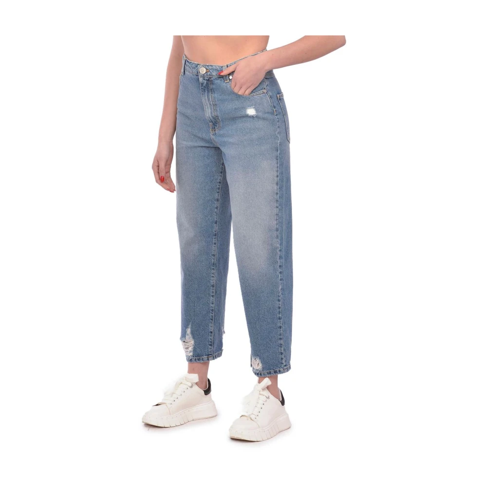 Gaëlle Paris Stijlvolle Cropped Jeans voor Vrouwen Blue Dames
