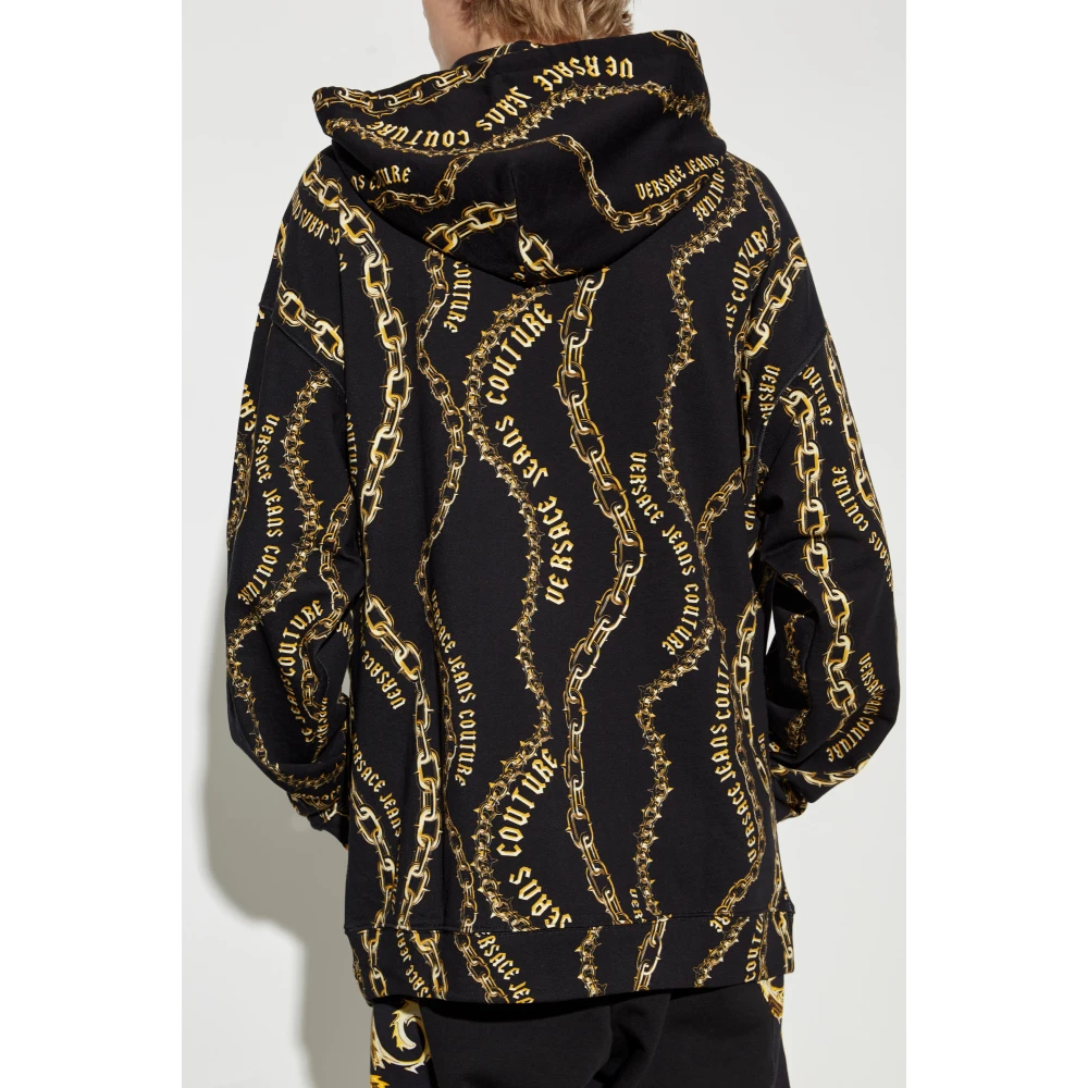 Versace Jeans Couture Sweatshirt met logo Black Heren