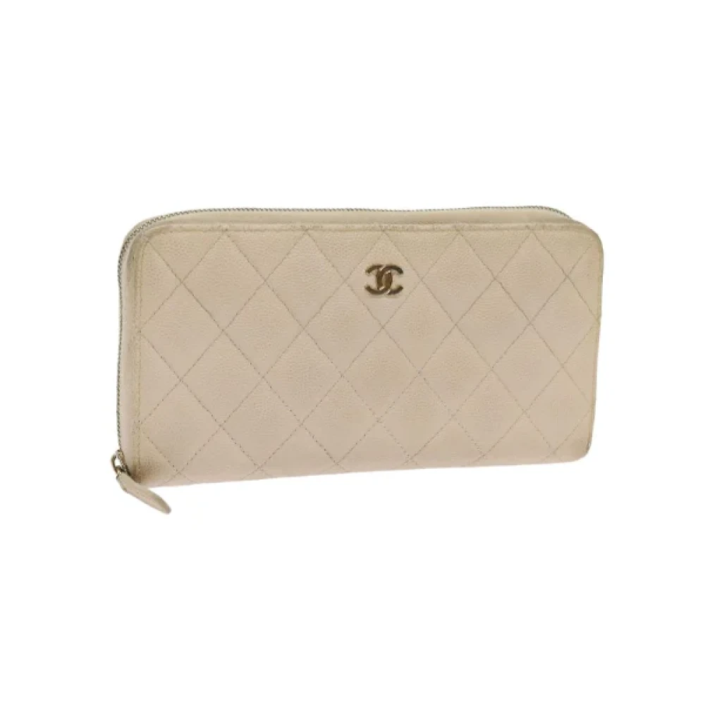 Chanel Vintage Pre-owned Leather wallets White Dames