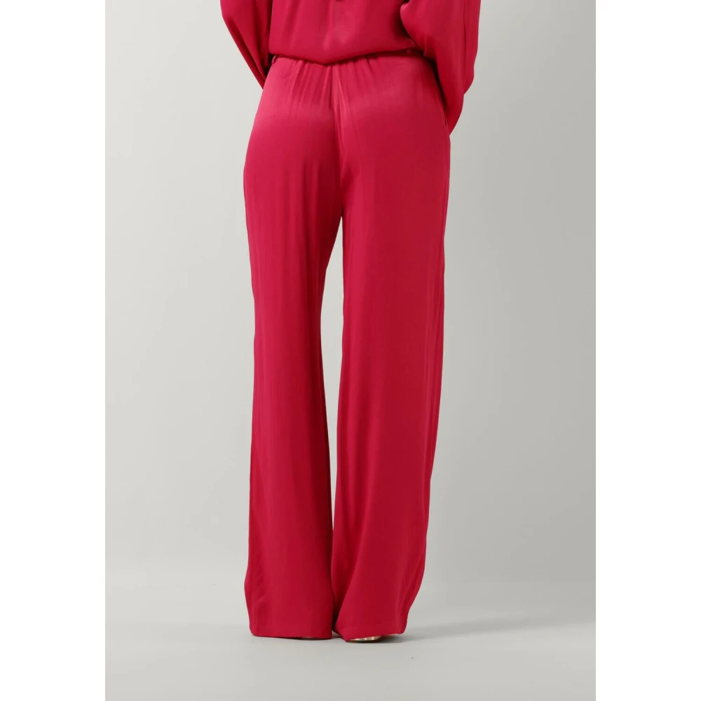 Alix The Label Wijde satijnen broek Pink Dames