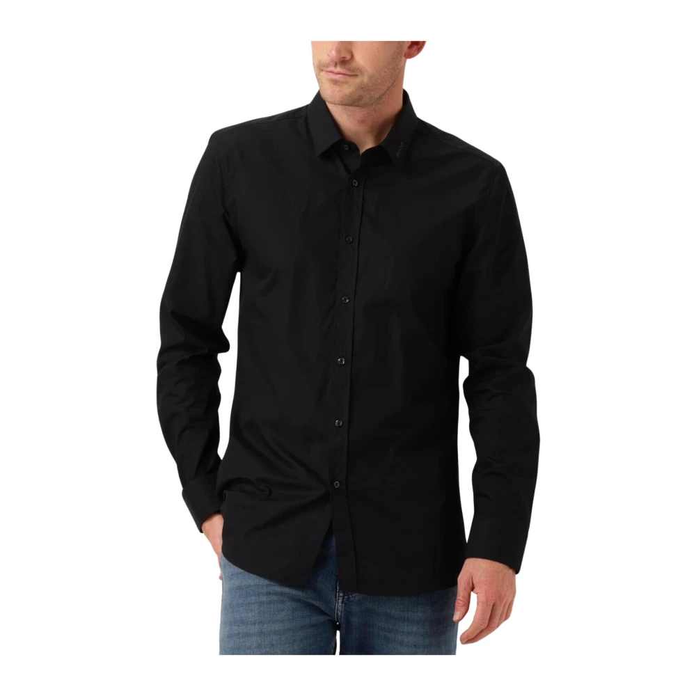 Hugo Boss Klassiek Zwart Overhemd voor Stijlvolle Heren Black Heren