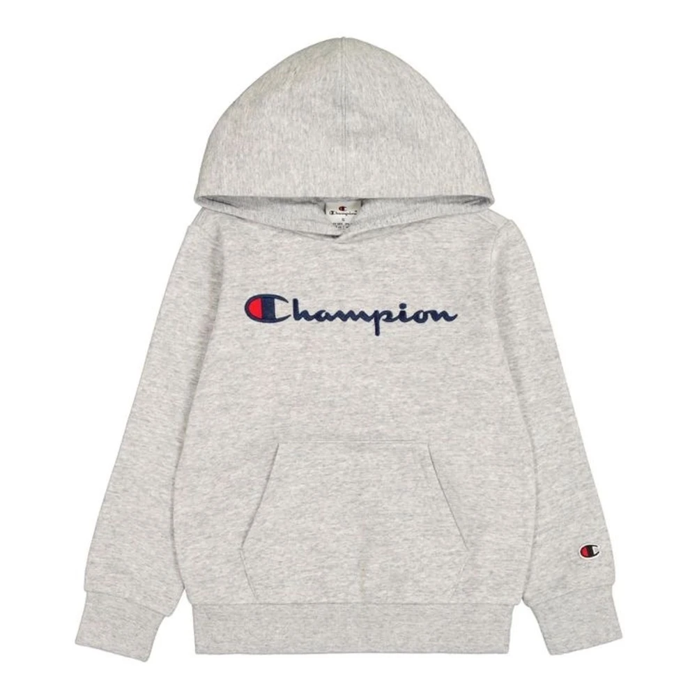 Champion Geborduurde Logo Hoodie Gray Heren