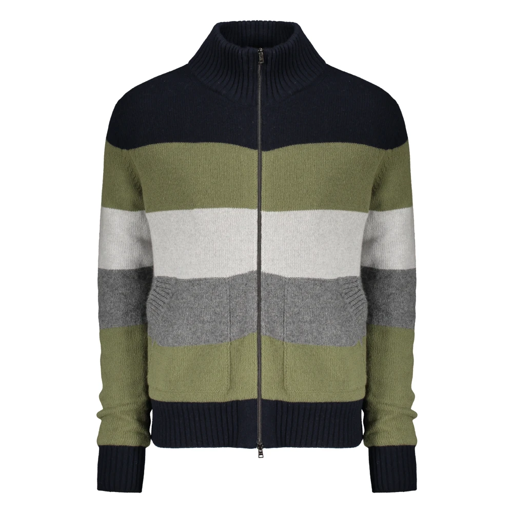 Herno Gestreepte Wol Kasjmier Vest Multicolor Heren