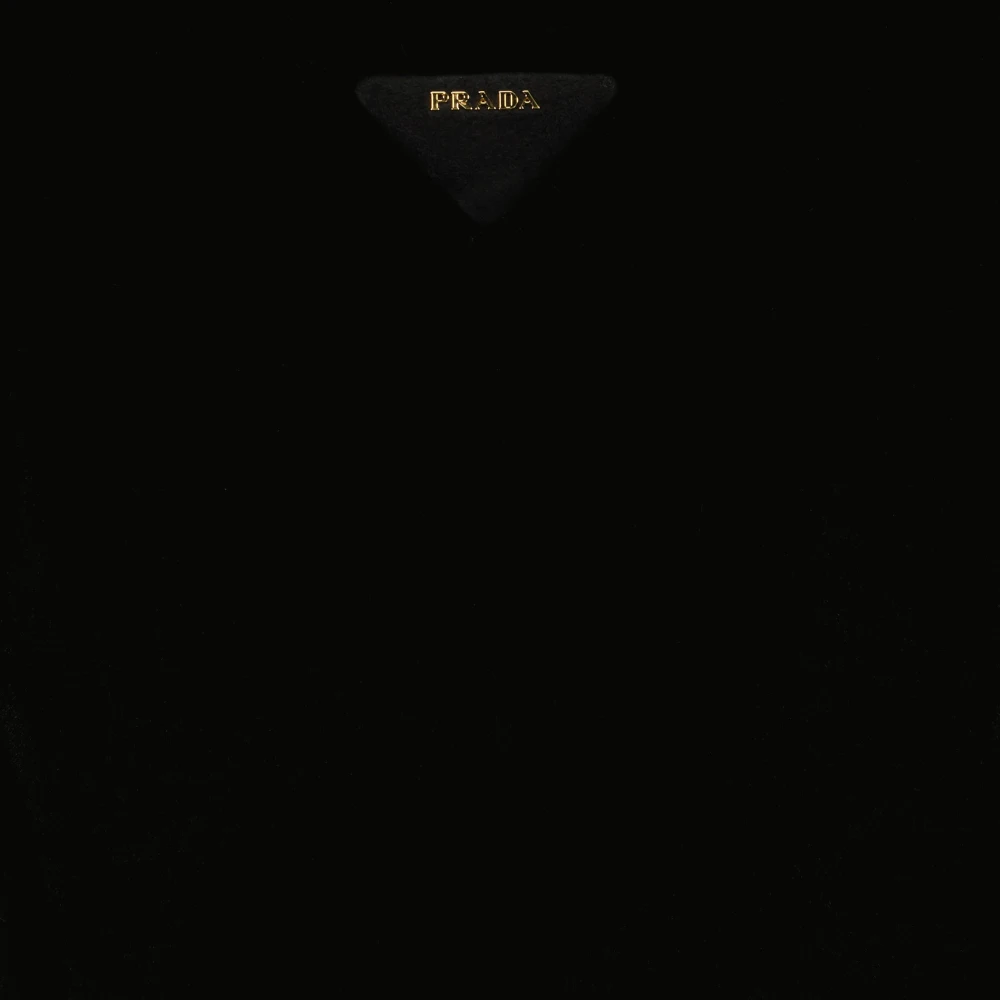 Prada Nep Bont Jas Lente-Zomer 2025 Black Dames
